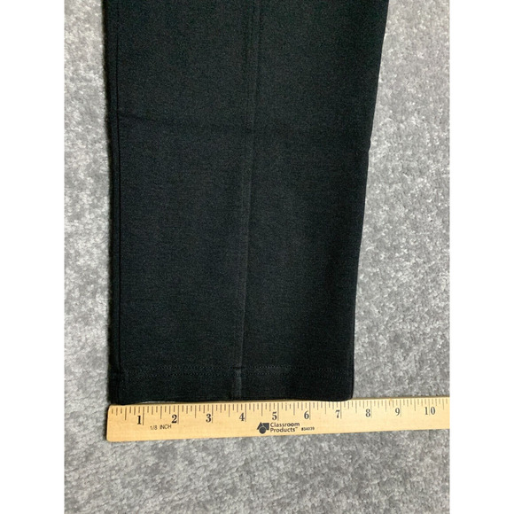 Talbots Ankle Pants Women Size L Black Stretch Pull-On Ponte Career Workwear - Picture 10 of 11